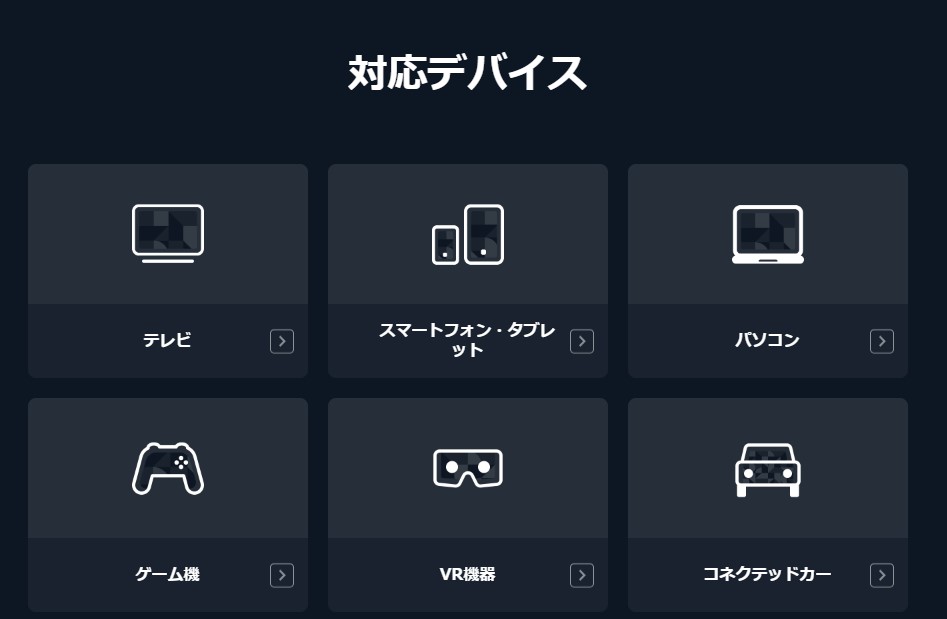 U-NEXTの対応デバイス