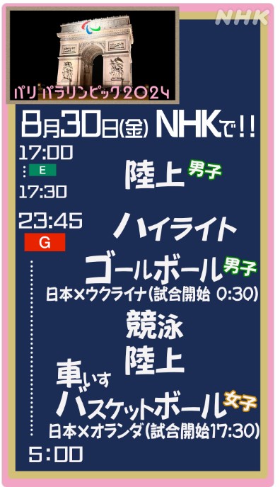 NHK総合の放送予定_車いすバスケットボール女子予選リーグ 日本×オランダ